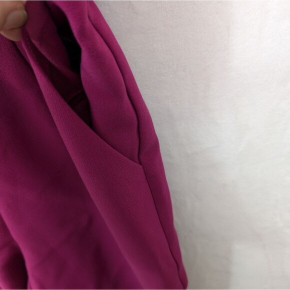 Adelyn Rae fuchsia pink jumpsuit lace velvet floral sleeveless size S - Picture 8 of 9